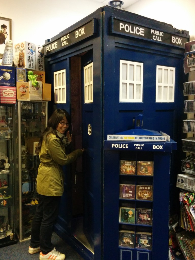 Entering the TARDIS at The Who Shop