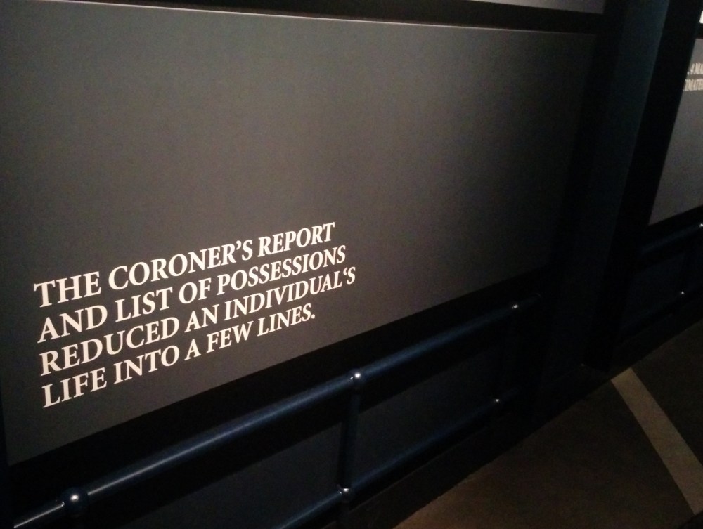 the coroner's report and list of possessions reduced an individual's life into a few lines