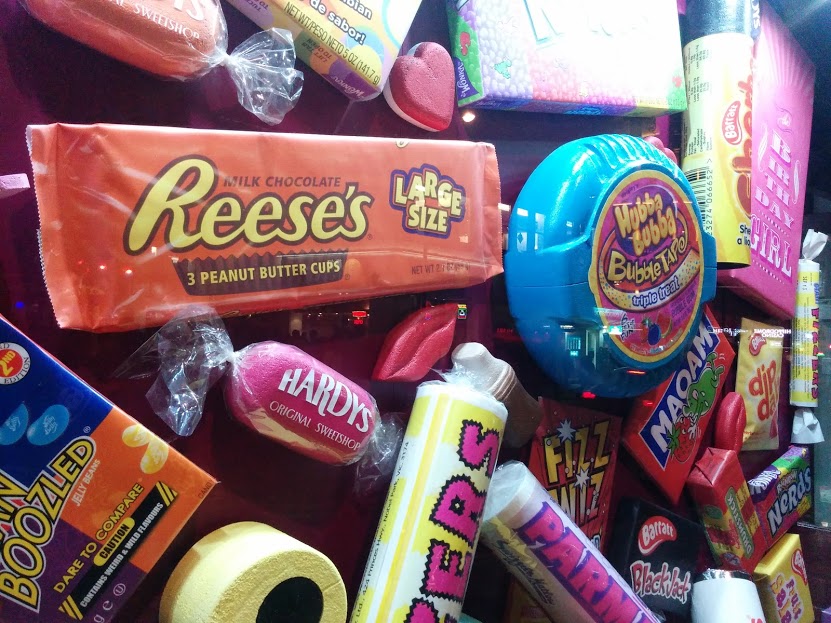 giant candy london england marketing display