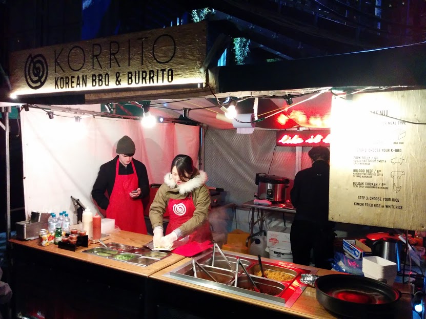 south bank food market london england korrito